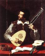 GRAMATICA, Antiveduto The Theorbo Player dfghj France oil painting artist